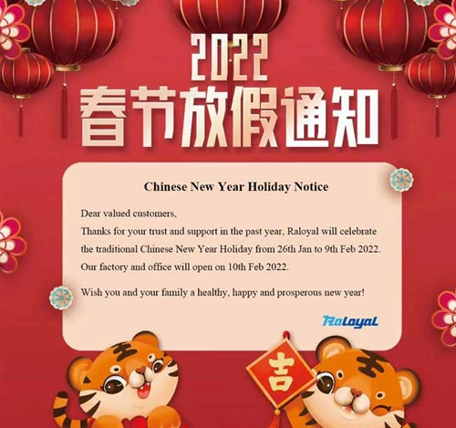 Aviso de vacaciones CNY