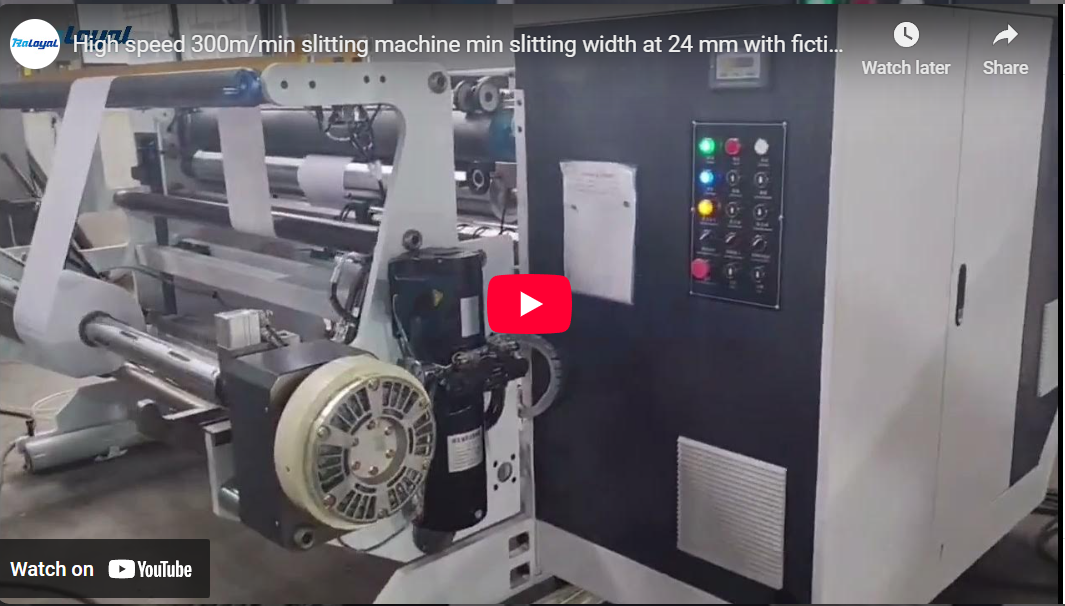 Máquina de corte de 300 m/min de alta velocidad min ancho de corte a 24 mm con eje de ficción